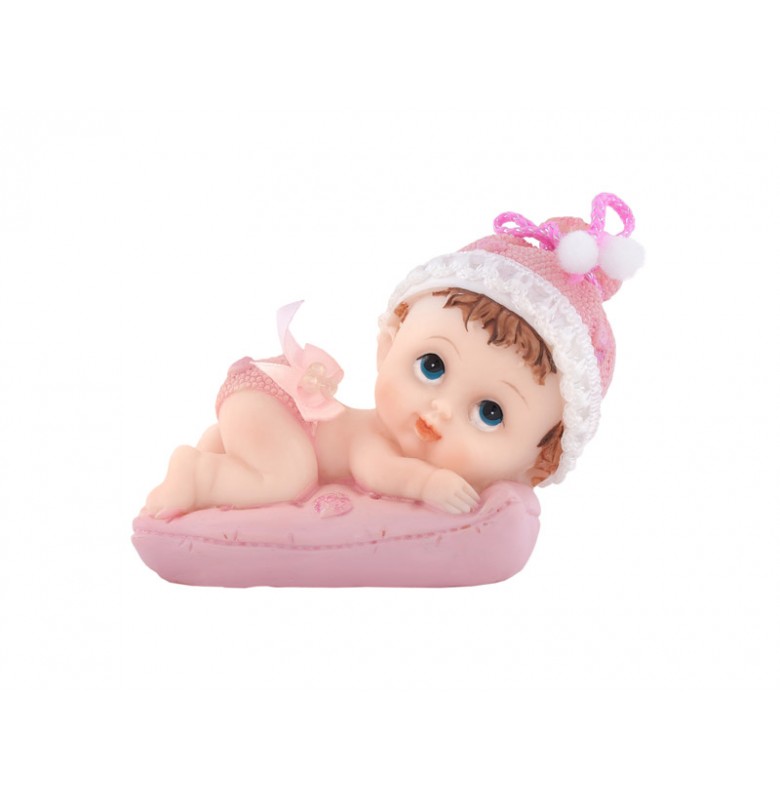 Figurine Bebe Fille Sur Coussin 9cm Figurine Bebe Fille Sur Coussin 9cm