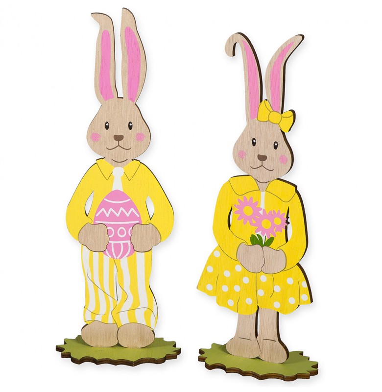 Lapin Pâques en bois