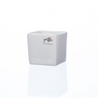 Cube porcelaine blanc 8cm